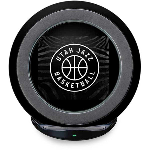 NBA Utah Jazz Black Animal Print Fast Charge Wireless Charging Stand Skin